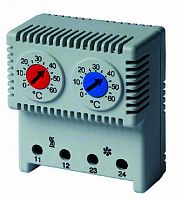 Термостат DKC RAM klima NO+NC (охлаждение и обогрев) на DIN-рейку 5-10А 230В IP20 картинка